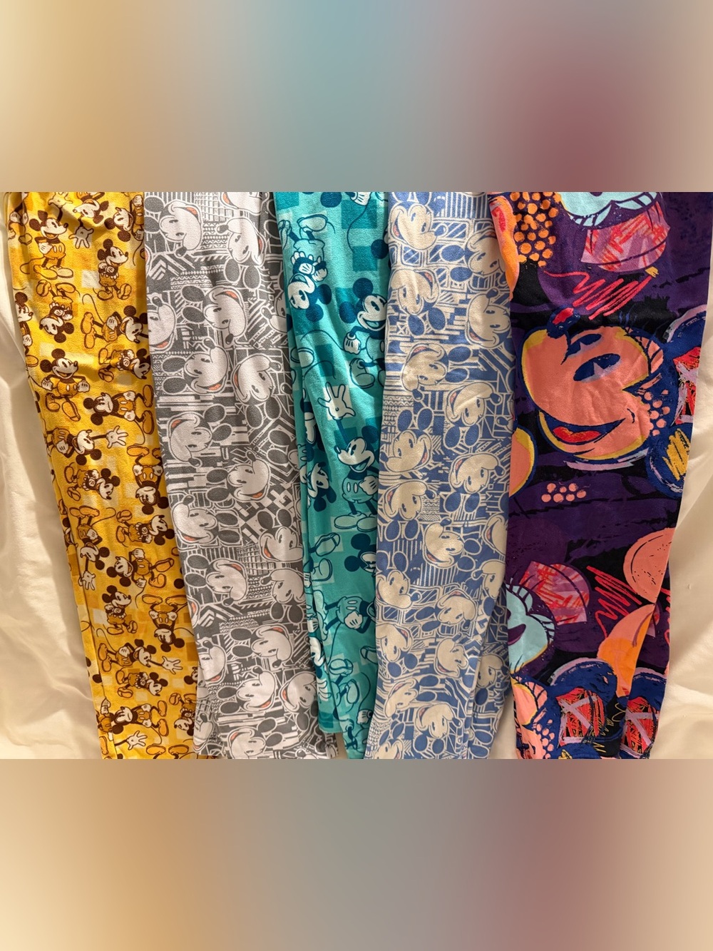 5 pair LuLaRoe Mickey / Minnie One Size Leggings (5 pair bundle)